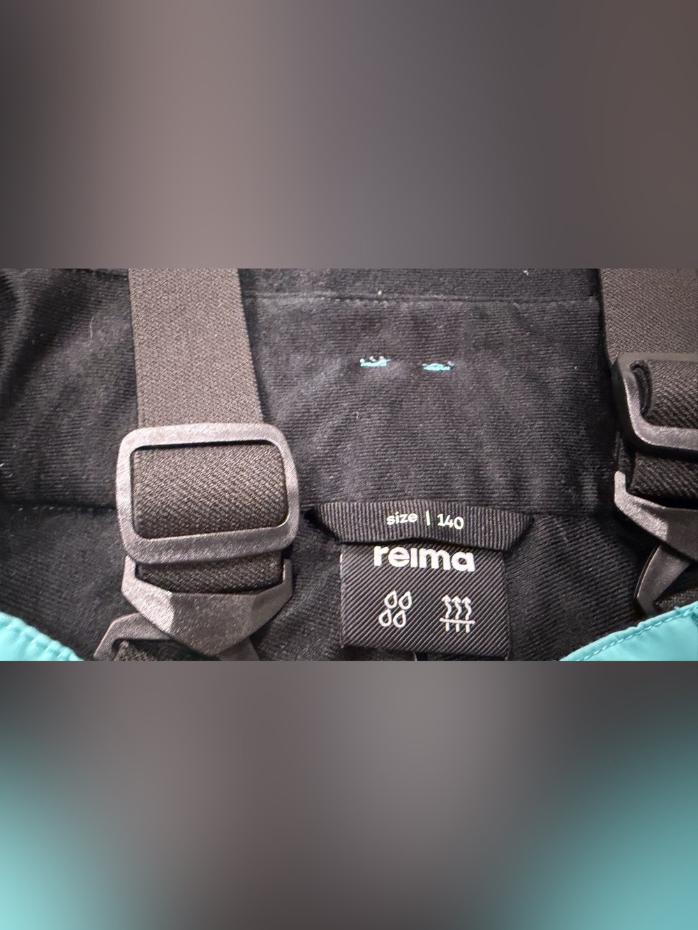 Reima Terrie Ski Snowboard Pants Girl’s Size 10 / 140, Turquoise Reimatec Winter - Picture 7 of 10